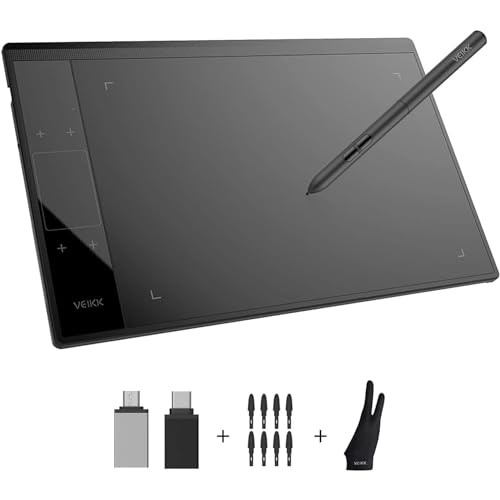 VEIKK A30 V2 Drawing Tablet 10x6 Inch Graphics Tablet with Battery-Free Pen and 8192 Professional Levels Pressure - 10*6 inch - A30-New Version