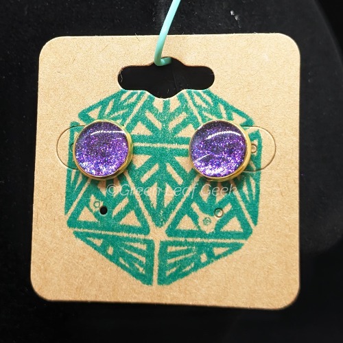 Colour Shift Resin Stud Earrings - 014