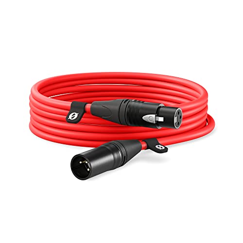 RØDE XLR-3 Premium XLR Cable (3m, Red) - 3M - Red