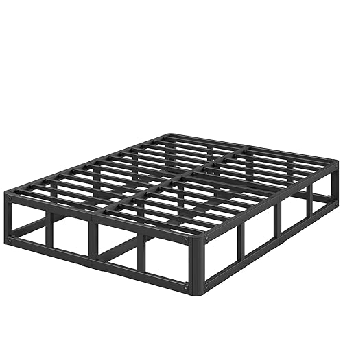 Hunlostten 9 in High Heavy Duty Full Size Bed Frame No Box Spring Needed, Low Metal Bed Frame Full, Sturdy Steel Support Mattress Foundation, Easy Assembly, Noise Free - Full - 9 inch Ultra