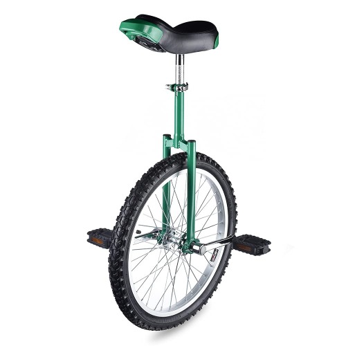 AW 20" Inch Chrome Wheel Unicycle Leakproof Butyl Tire Wheel Cycling Outdoor Sports Fitness Exercise - Green