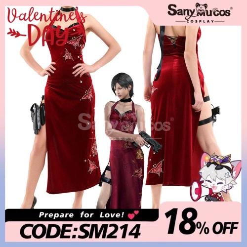 【In Stock】Game Resident Evil 4 Remake Cosplay Ada Wong Cheongsam Cosplay Costume - M