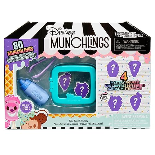 Just Play Disney Munchlings Mini Munch Displays, 7-Piece Color Change Figure Set, Blind Box, Kids Toys for Ages 3 Up - Modern