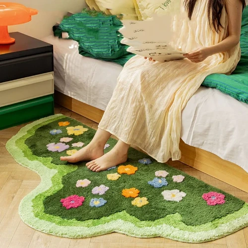 New 2024 Living Room Carpets Plants Flower Bedroom Rugs Soft Hallway Area Floor Pad Mats Doormat Aesthetic Home Art Decorations - AliExpress 
