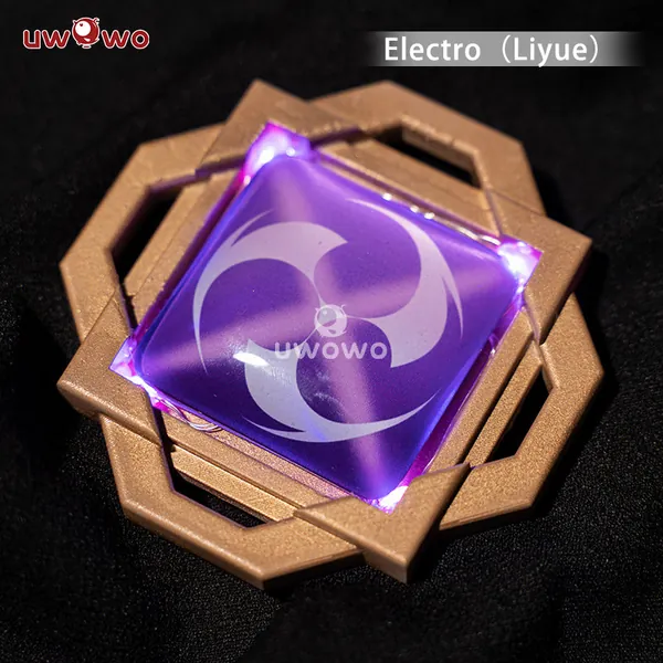 Uwowo Game Genshin Impact Visions Mondstadt/Liyue/Inazuma/Sumeru "Eye of God" Led Cosplay Props | L / Liyue / Electro