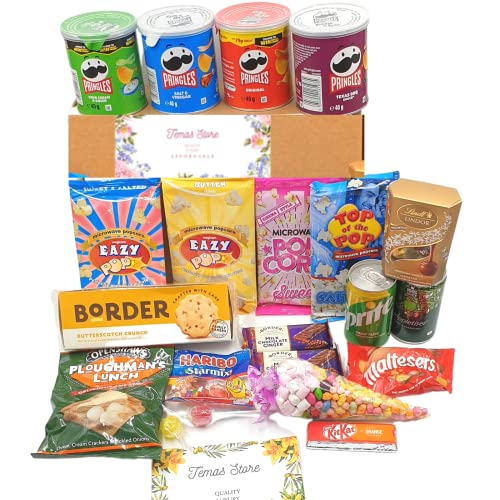 Home Movie Night Snack Fizzy Drinks Hamper – Luxury Snack Box Great For Family Cinema Nights, Date Nights, Birthday Gift, Christmas | Home Cinema Night | Ultimate Snack Box (Sprite & Appletiser)