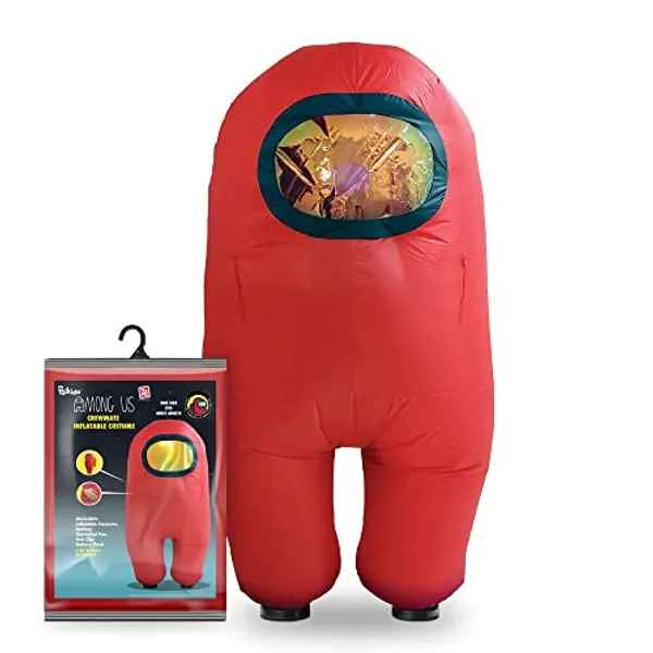 YuMe Official Among Us Toikido Toys Inflatable Costume (Adult) - Red Crewmate