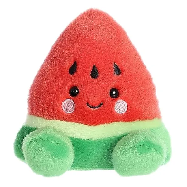 Aurora® Adorable Palm Pals™ Sandy Watermelon™ Stuffed Animal - Pocket-Sized Play - Collectable Fun - Red 5 Inches