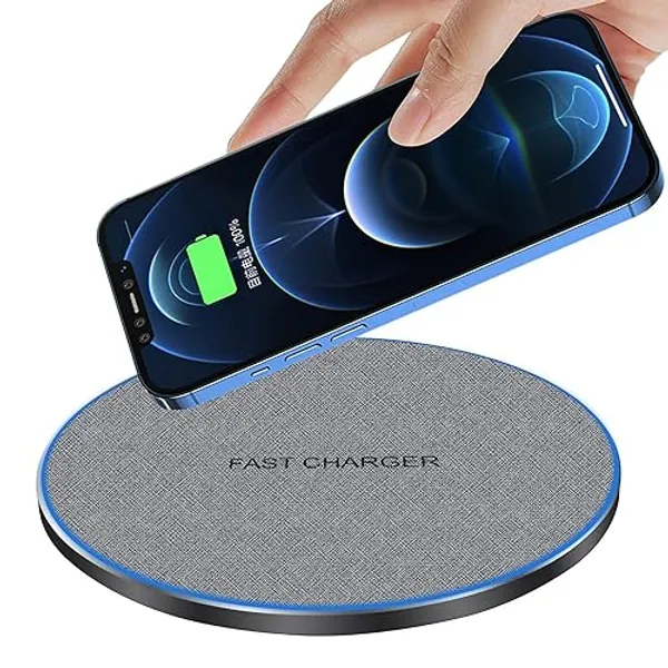 Fast Wireless Charger,20W Max Wireless Charging Pad Compatible with iPhone 16/15/14/13/12/SE/11/11 Pro/XS Max/XR,AirPods;FDGAO Wireless Charge Mat for Samsung Galaxy S24/S23/S22/Note,Pixel/LG - 20W-Fabric