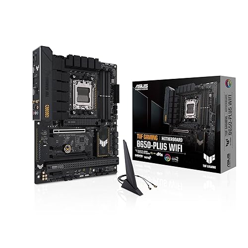 ASUS TUF GAMING B650-PLUS WIFI AMD B650 AM5 Ryzen™ Desktop 9000 8000 and 7000 ATX motherboard, 14 power stages, PCIe® 5.0 M.2 , DDR5 memory, WiFi 6 and 2.5 Gb Ethernet, USB4® support Aura Sync - ATX - TUF B650-Plus|DDR5|WiFi 6