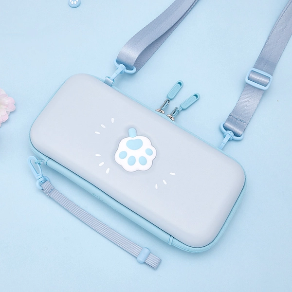 Cat Paw Nintendo Switch Case Cute Switch Carrying Case - Blue / Switch