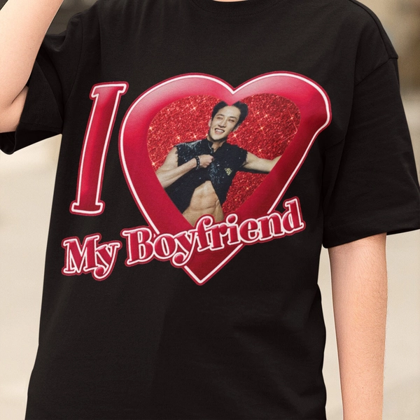 Skz Bangchan Abs I Love My Boyfriend Shirt Custom Photo Shirt, Straykids Bangchan Merch, Kpop Gift Ideas for Stays
