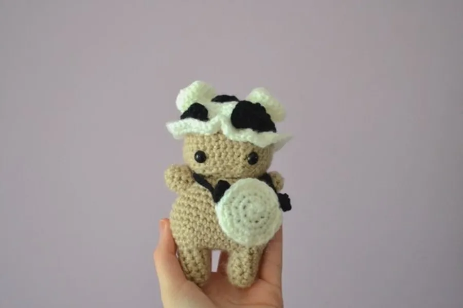 Mark the Mushroom Friend With Cow Hat made to Order - Etsy
