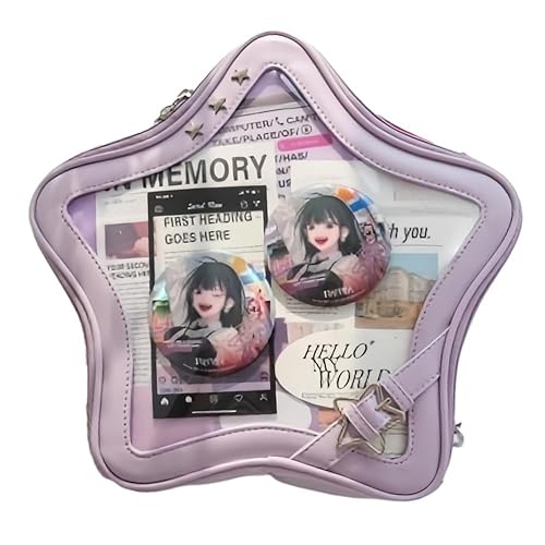 Ita Bag Star Pins Display Backpack with Insert Single Shoulder Bag Crossbody Bag Handbag and Purse for Women (PU purple) - Pu Purple