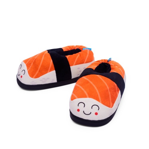 Coddies Sushi “Shoe-shi” Slippers | Unisex Funny Slippers, Gag Gift, Cute Anime Kawaii Present | Men, Women & Children Sizes S,M,L - 10-13 Women/8-11 Men Brown