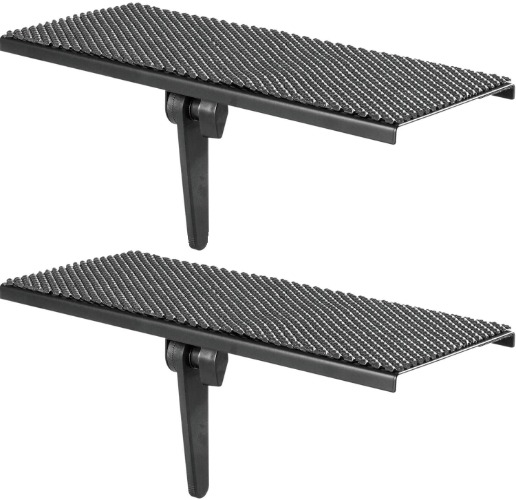 WALI TV Top Shelf, 12 x 5 Inch Flat Panel Mount for Streaming Devices, Media Boxes, Speakers and Home Decor (TSH001-2), 2 Pack, Black