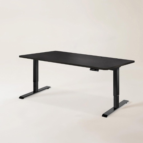 Home Office Standing Desk - Black / Oak Black / L (71" × 29")