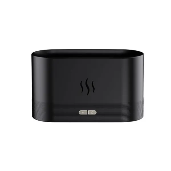 Fireplace Flame-Effect Humidifier Lamp - Ink Black