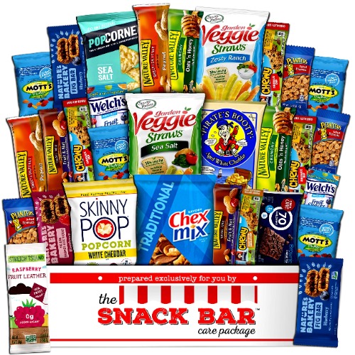 Healthy snack Care Package (30 count) A Gift crave Snack Box with a Variety of Healthy Snack Choices - Great for Office, College Military, Work, Students Holiday Gifts. - 30 Piece Set