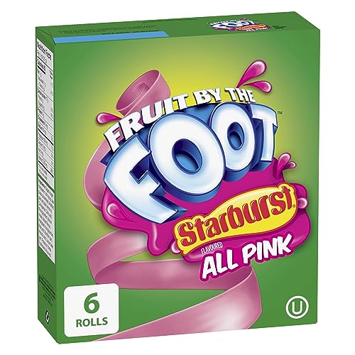 BETTY CROCKER FRUIT BY THE FOOT Strawberry Starburst Fruit Flavoured Snacks, Pack of 6 Rolls