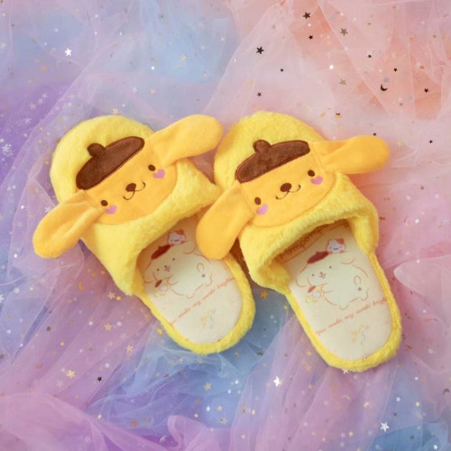Fuzzy Bunny Pastel Goth Slippers - Pompompurin