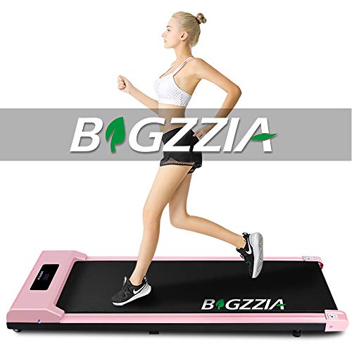 Tapis Roulant électrique Pliant,Walking Pad 10 km/h,Tapis de Course Extra Large,avec télécommande et écran LCD Cadre renforcé et Poids Maximum de 220 LB for Home Office Exercise - Corail