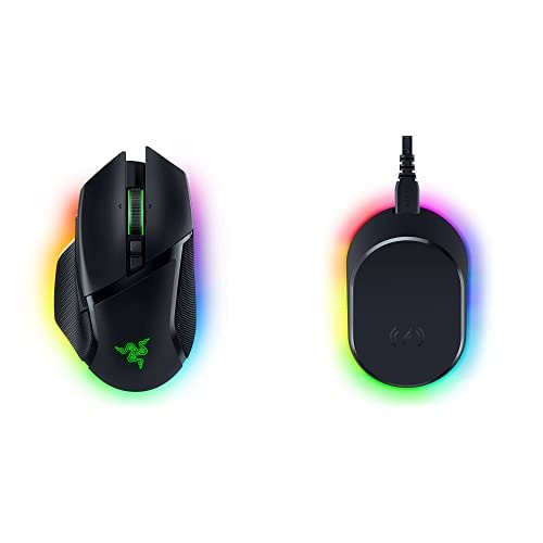 Razer Basilisk V3 Pro Customizable Wireless Gaming Mouse + Mouse Dock Pro with Wireless Charging Puck Bundle - Classic Black - V3 Pro - Wireless - Mouse + Dock Pro