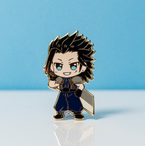 FF7 Zack Hard Enamel Pin - [A Grade] / Locking Clasp