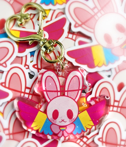 Pride Bunny Charms - Pansexual