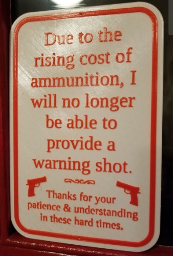 Ammo Sign - Gunmetal Silver