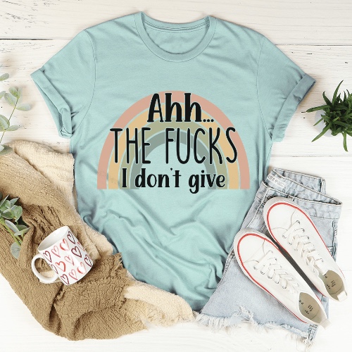 The Fucks I Don't Give Tee - Heather Prism Dusty Blue / 2XL