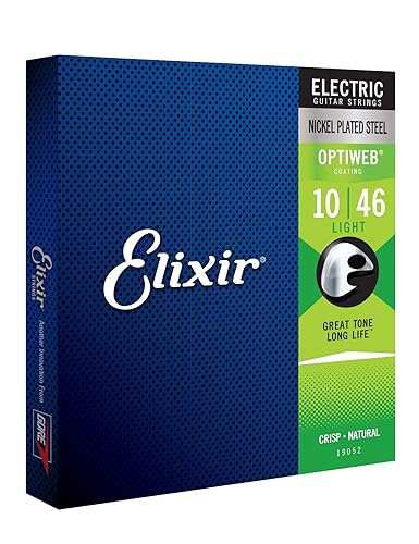 Elixir Strings 19052 Coated Nickel Electric Guitar Strings, Light (.010-.046) - Light (.010-.046) 3 Pack Guitar Strings
