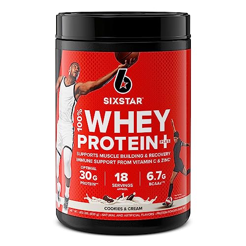 Six Star Whey Protein Powder Whey Protein Plus Whey Protein Isolate & Peptides Lean Protein Powder for Muscle Gain Muscle Builder for Men & Women Cookies and Cream, 1.8 lbs, Package May Vary - Cookies & Cream - 1.8 Pound (Pack of 1)