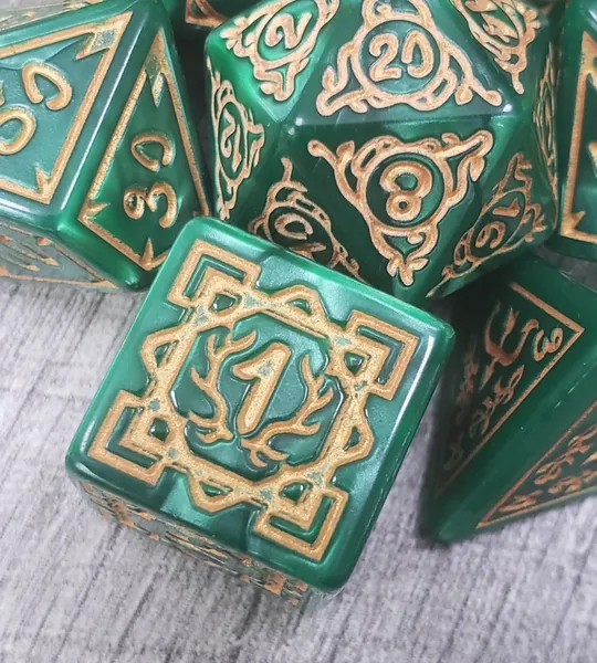 Druid's Grove, Wild Shape 7 pc dice set | Dragon Hoard | Tabletop RPG | Dice Goblin | d20 system | dnd
