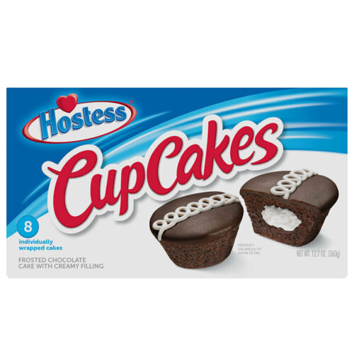 8pc Hostess 360g Frosted Chocolate Cupcakes w/ Cream Filling  Sweets/Muffin 888109110017 | eBay