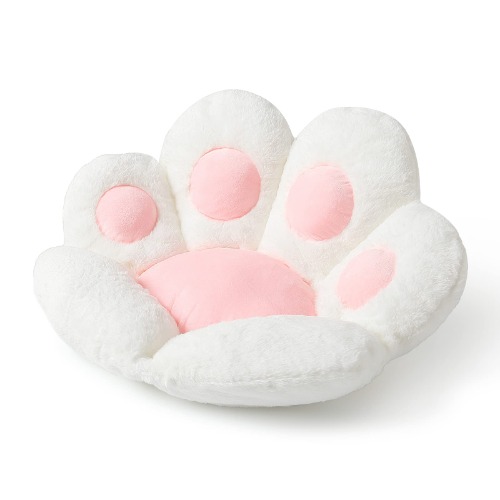 Ditucu Cat Paw Cushion Comfy Kawaii Chair Cushion 27.5 x 23.6 inch Bear Paw Lazy Sofa Office Floor Pillow Cute Plush Seat Pad for Gaming Chair for Bedroom Decor White - 1-white Small (Pack of 1)