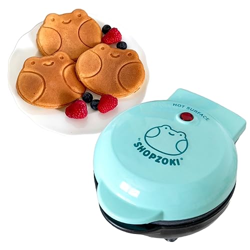 Shopzoki Ebbo Frog Waffle Maker, Non-Stick Waffle Maker, Cute Gifts