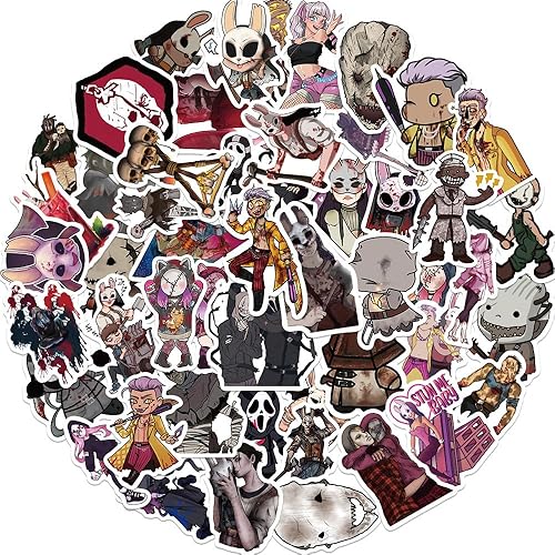 Dead Daylight Aufkleber, 50 Pcs Figur Vinyl Wasserdichte Stickers Für Party, Wasserflasche Scrapbook Laptop Skateboard Computer Für Teens Studenten (50PCS-2) - 50pcs-2