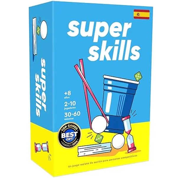 The World Game Super Skills - Juego de Mesa Divertido Lleno de Acción para Niños y Adultos - Regalo para Todas Las Edades - En Español