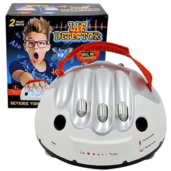 OUKEYI Detector de Mentira de Choque eléctrico, impactante mentiroso Juego de Fiesta Interesante Juego Verdadero o Atrevido Detector de mentiras Broma Juguetes polígrafo Entretenimiento Juego