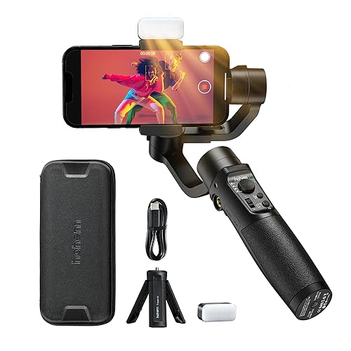 Gimbal Estabilizador, hohem iSteady Mobile Plus Kit Actualizado 2024, Cardán 3 Ejes con Rastreador AI, Payload 280g, Modo Ultragran Angular para Teléfono Móvil iPhone 15/14 Pro/MAX/Android - Mobile Plus Kit
