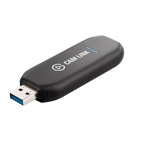 Elgato Cam Link 4K - capturadora externa de cámara, streaming y grabación, cámara de fotos, de vídeo como webcam a 1080p60 o 4K30-4K60, conexión fácil para OBS, Zoom, Discord - PC, Mac, iPad - Cam Link 4K
