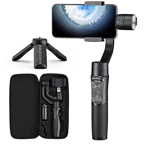 Gimbal Estabilizador para Móvil, 3-Ejes Gimbal Movil con 6 Modos, Gimbal Stabilizer Ligero con Batería Soporte para 12H, Carga 280g, Ideal para Smartphone iOS&Android iPhone/Huawei/Samsung/Xiaomi etc - Mobile Plus