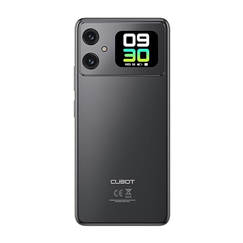 CUBOT A20 - Telefonos Moviles Libres 12GB+128GB/1TB, Android 14 Movil, Pantalla HD+ 6.75" (90Hz) con Mini Pantalla de 1.83", Cámara 48MP+16MP, Batería 5100mAh, Smartphone 4G Dual SIM, Face ID, GPS - Negro