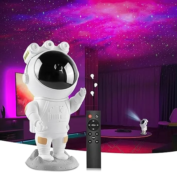 Astronautas LED Galaxy Starry Sky Night Light, luz de estrellas de astronautas con temporizador y mando a distancia, niebla para el dormitorio, regalos para niños y adultos - Astronauts