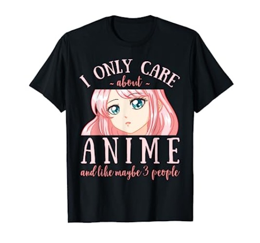 I Only Like 3 People Anime Japanese Manga Series T-Shirt - Youth - Royal Blue - Large