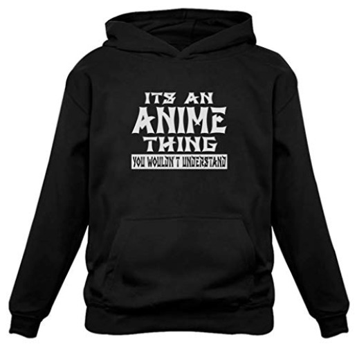 Tstars Anime Hoodie Women Teen Girls It's An Anime Thing Novelty Pullover Hoodies - Medium Anime T Shirt / Black