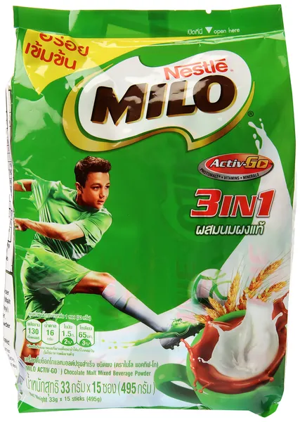 Milo Chocolate Malt Flavoured Mixed Beverage Activ B 3in1 35g.(Pack 15) - 