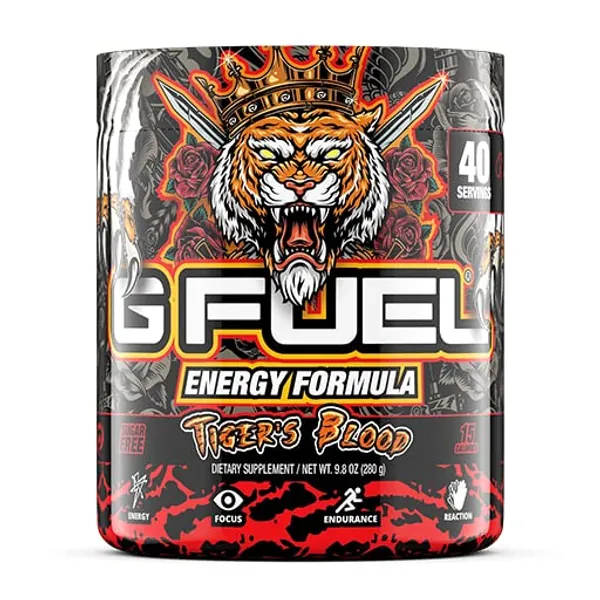 G Fuel Tiger's Blood Energy Powder, 9.8 oz (40 Servings) - 