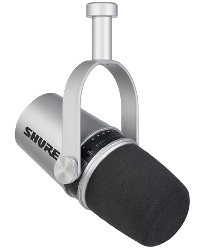 Shure MV7 USB Podcast Microphone - Silver - Silver
